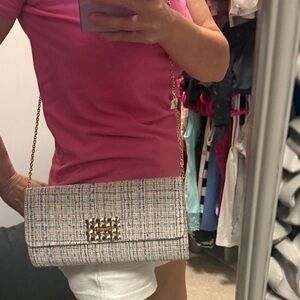 Chic Tweed Chain Shoulder Bag